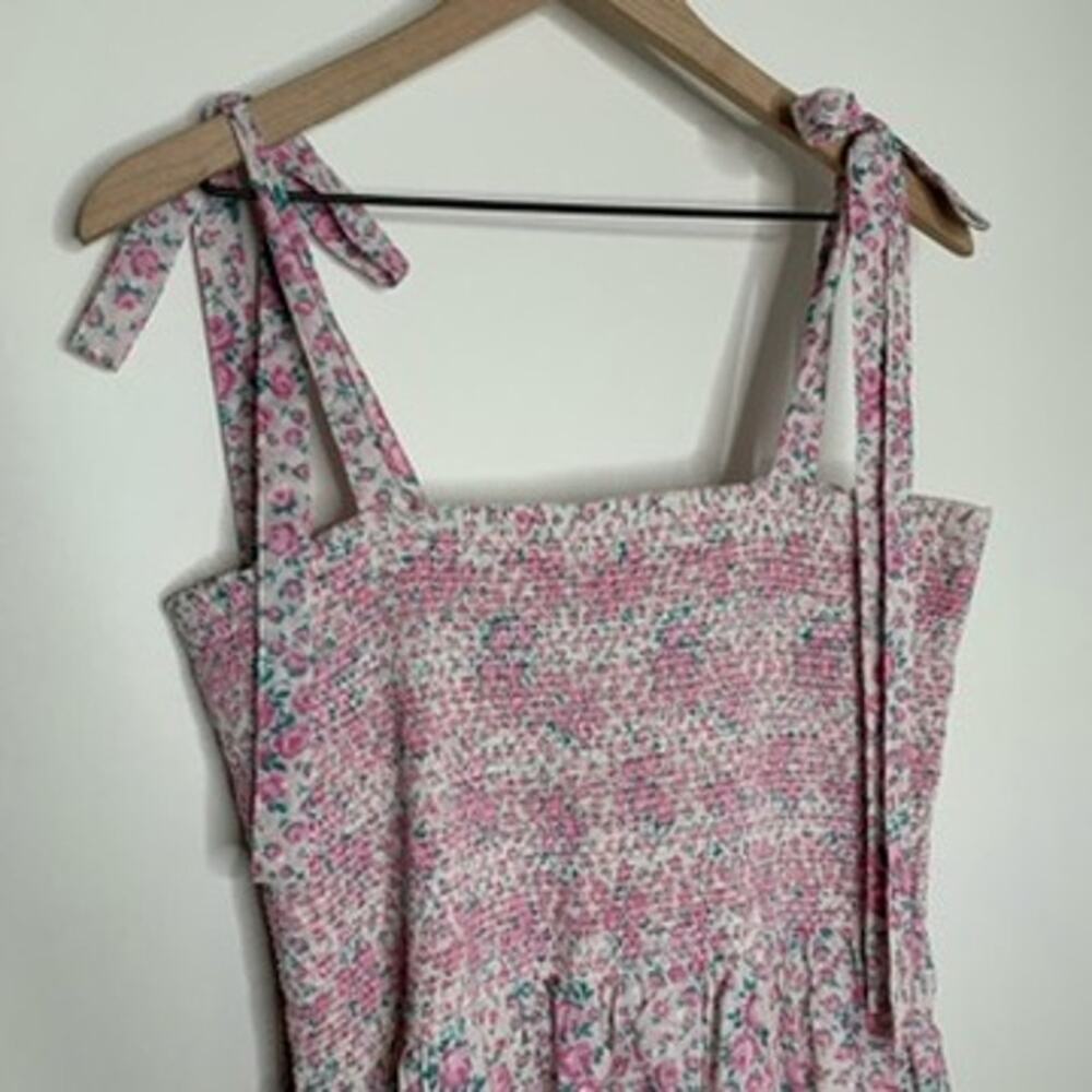 Love Shack Fancy Caressa Maxi Dress Candy Heart Pink Floral Womens New Large - Picture 7 of 16